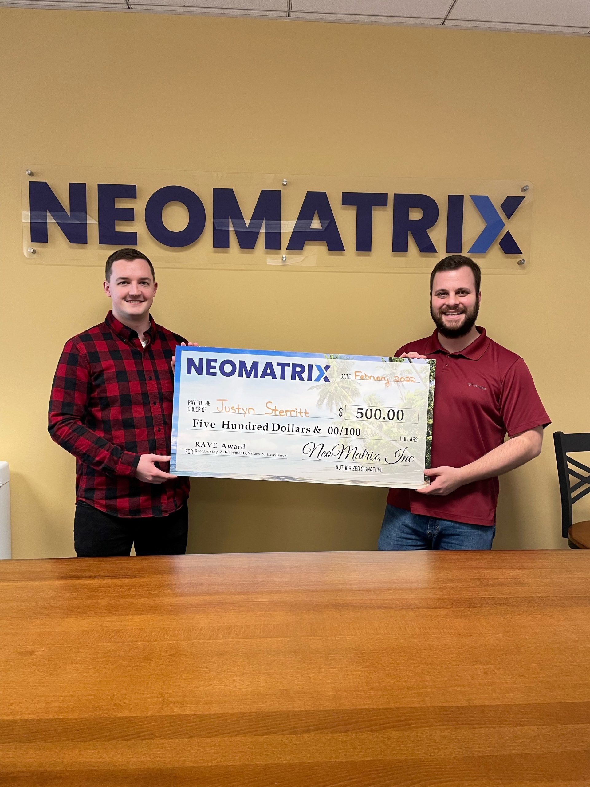 NeoMatrix Automation Engineer of the Month Justyn
